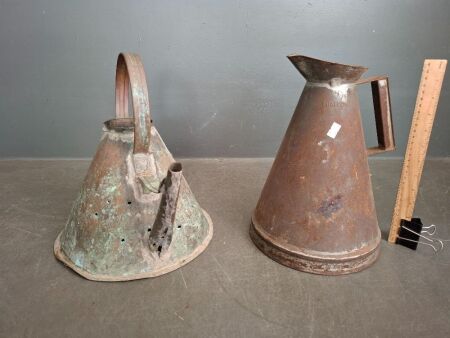 Vintage Oil Cans Copper and Metal