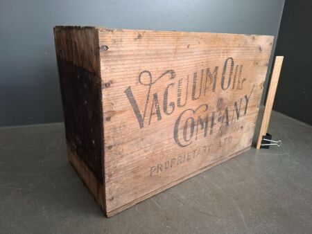 Plume Motor Spirits Vacuum Oil Company Timber Crate