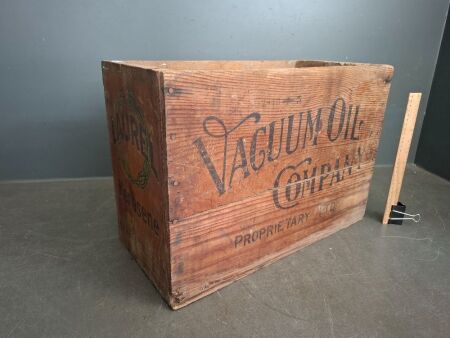 Laurel Kerosene Vacuum Oil Company Wooden Crate