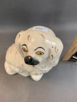 Antique Staffordshire Pottery Comfort Dog - 6