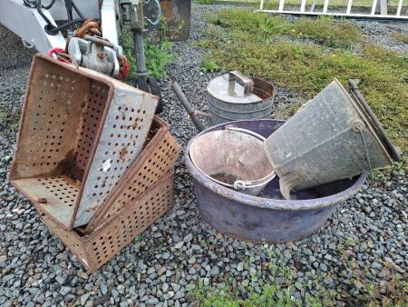 Galvanised Buckets, Watering Cans and Baskets