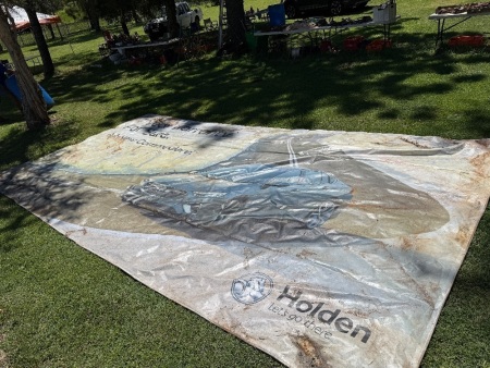 Extra large Holden Commodore advertising banner