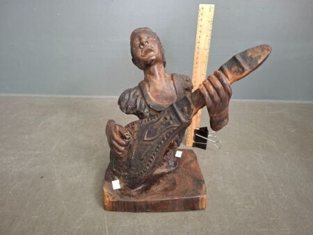 Ironwood Hand Carved Abstract Jazz Musician