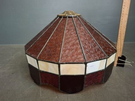 Vintage Tiffany Style Stained Glass Light Pendant