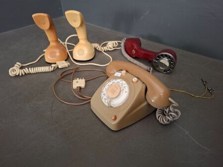4 Mid Century Telephones