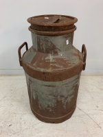 Large Vintage Milk Can with Lid - 4