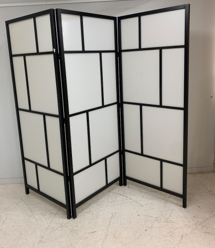 Large 3 Piece Japanese Style Screen / Room Divider