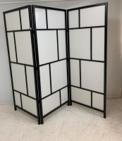 Large 3 Piece Japanese Style Screen / Room Divider