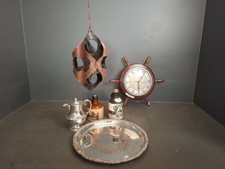Mixed Collectors Lot - Incs EPNS - Wall Clock - Copper Metal Art