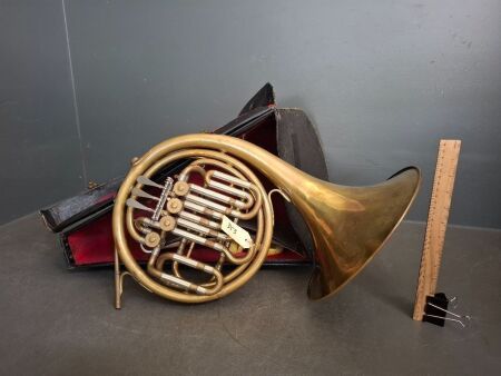 Vintage Alliance French Horn by La Fleur & Sons London, Paris, New York Model No. LP543369