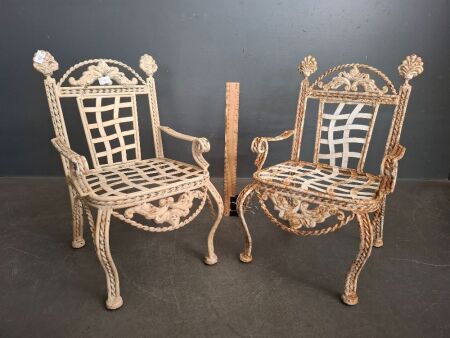 Wrought Iron Pot Plant Garden Chairs