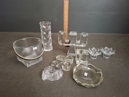 Mixed Glassware inc Orrefors Vase