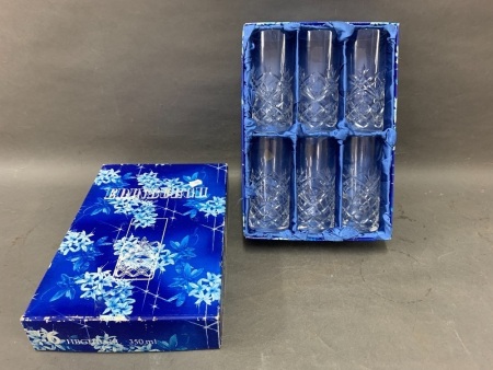 Set of 6 Bohemian Crystal Edinburgh Tumblers in Box