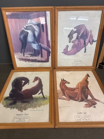 A Little Horse Lovin - 4 Prints Kingston Town, Emancipation, Gurners Lane & Luskin Star (no glass)