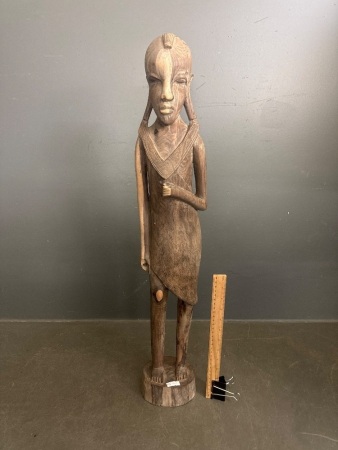 Solid Wood African Carved Statue