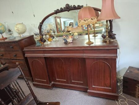 Victorian Mahogany Side Board with Mirror