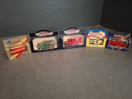 2 Days Gone Vanguards 50s & 60s Collection Boxed Cars & 3 Collectable Matchbox Boxed Cars