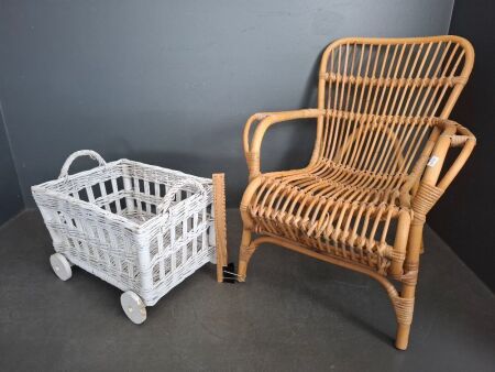 Childs Cane Seat & Push Trolley