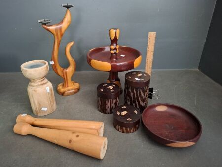 Large Assortment of Wooden Decorator Items