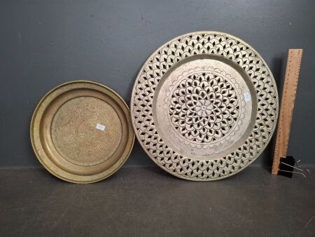 2 Brass Wall Plates