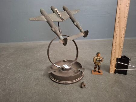 Brass Military Shell Art & Del Prado Sergeant Army Commandos UK Figurine