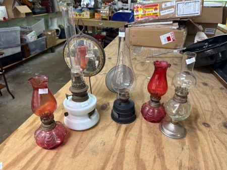 5 Various Sized Oil Lanterns