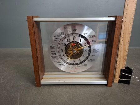 Mid Century World Time Office Clock