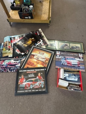 Selection of Signed Motor Sport Photos inc. Craig Lowndes