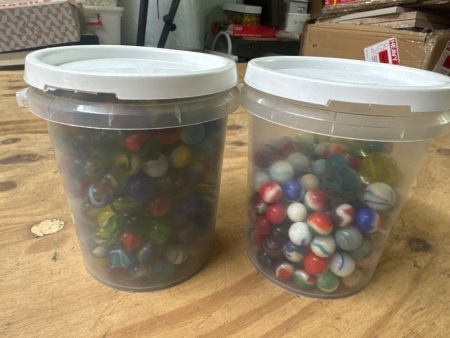 Two Tubs of Marbles