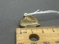 9ct Gold Heart Locket Pendant - Stamped 375 - 3