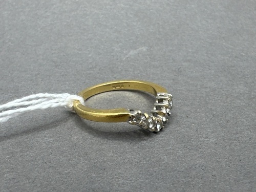 Gold and Possibly Diamond Ring - Stamped - Size L