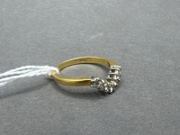 Gold and Possibly Diamond Ring - Stamped - Size L