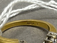 Gold and Possibly Diamond Ring - Stamped - Size L - 3