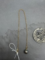 1 Tahitian Black Pearl Gold Necklace, Stamped Italy 375 - 1 9ct Gold Necklace for Restoration - 1 Mid Century Princess and Emperor Scene Pendant - 2