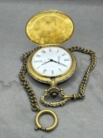 Mini Algex Pocket Watch on Necklace & Classique Quartz Swiss Made Pocket Watch on Chain in Original Box - 6