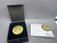 2 Australian Medallion - Incs Centenary of Federation Medallion for Primary School Students & Australian Government Department of Veterans Affairs World War 2 - 2
