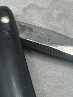 Hibbard Spence Bartlet Germany black handle cut throat razor iob - 4
