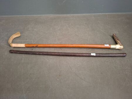 2 Vintage Riding Crops
