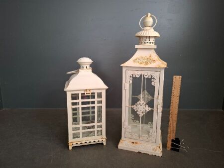 2 Metal Garden Lanterns