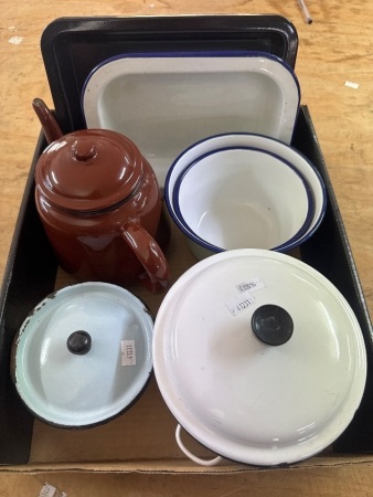 Selection of Vintage Enamel Ware