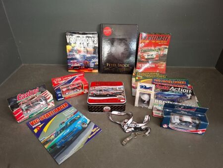 Peter Brock Memorabilia & Book with Holden Memorabilia inc. Die Cast Cars