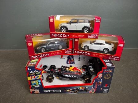 Red Bull Oracle Racing remote control car 1/24 & 3 Die Cast Light & Sound Cars