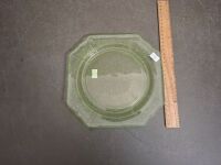 Uranium Glass Madrid Design Plate - 3