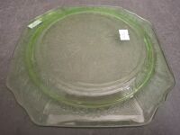 Uranium Glass Madrid Design Plate - 5