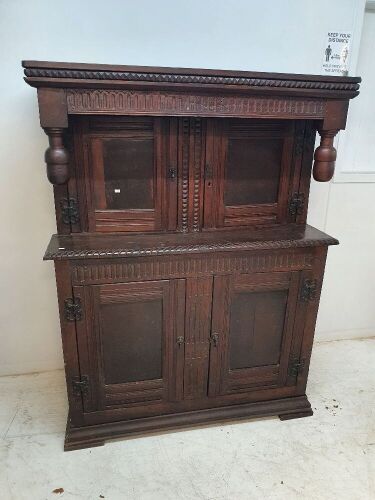 Antique English Oak Court Cupboard C1700-1760