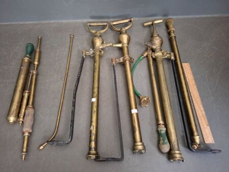 Boxed Lot of Brass Pumps