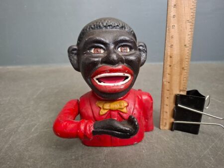 Cast Iron Mechanical Money Box - Little Jo