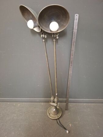 Vintage Brass Industrial Look Lights with Modern Fittings