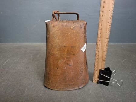 Antique Hand Forged Metal Cow Bell