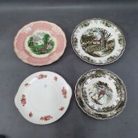 Collection of China inc. Friendly Village Fruit Set, Doulton Plate Etc